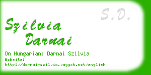 szilvia darnai business card